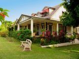 Jamaican scene, photos of old stone houses